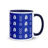 Coastal Blue Mud Cloth Pattern Coffee Mug | Drinkware by Reflektion Design