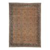 Vintage Oversize Turkish Oushak Rug With Floral Border | Area Rug in Rugs by Vintage Pillows Store. Item made of cotton with fiber