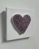 Pink Heart Crystal 4" x 4" | Mixed Media in Paintings by Emeline Tate. Item composed of canvas and synthetic