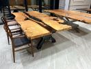 Epoxy Resin Table - Custom Dining Table - Handmade Table | Tables by Tinella Collection. Item composed of walnut and synthetic in contemporary or art deco style