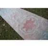 Vintage Faded Turkish Oushak Rug Runner 2'10'' X 12'8'' | Runner Rug in Rugs by Vintage Pillows Store. Item composed of cotton and fiber