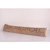 Muted Brown Extra Long Turkish Oushak Rug Pillow, Faded Brow | Cushion in Pillows by Vintage Pillows Store