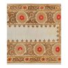 Suzani Tapestry - Tribal Embroidery Wall Decor, Faded Brown | Tablecloth in Linens & Bedding by Vintage Pillows Store