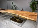 Suar Epoxy Table - Wooden Dining Table With Clear Epoxy | Tables by Tinella Wood. Item made of wood & synthetic compatible with contemporary and art deco style