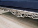 Victorian Style Sofa/Aged Silver Leaf Hand Carved Wood Frame | Couch in Couches & Sofas by Art De Vie Furniture