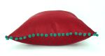 christmas pillow // festive decor // red and green pillow | Pillows by velvet + linen