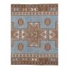 Low Pile Muted Carpets, Turkish Oushak Wool Rugs | Area Rug in Rugs by Vintage Pillows Store. Item made of cotton & fiber