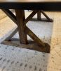 Solid Elm Dining Table with Trestle Legs | Tables by Good Wood Brothers. Item composed of wood compatible with mid century modern style