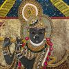 Shrinathji Gopashtami Pichwai Bejewelled Handmade Embroidere | Embroidery in Wall Hangings by MagicSimSim