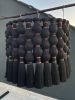 Modern Custom 24x19 Inch Black Macrame Chandelier - Stylish Bohemian Design Accent Piece | Chandeliers by RavaTapestryArt