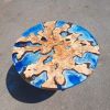 Ocean Epoxy Coffee Table | Tables by Ironscustomwood. Item made of wood with synthetic