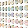 One Hundred World Map Dots Rainbow Collage, Green to White | Paintings by Amelia Coward