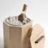 Unique Wooden Ice Bucket in White Oak | Drinkware by Alabama Sawyer