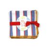 Mondrian Primary Colors Striped Cocktail Napkins, Set of 4 | Linens & Bedding by Willow Ship