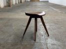 Mid Century Modern Swivel Stool: Hardwood Swiveling Tractor Seat Chair, USA made | Dining Chair in Chairs by Marco Bogazzi