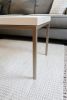 Modern White Maple Coffee Table with Gold Metal Base | Tables by Hazel Oak Farms. Item composed of wood