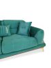 Un Myosotis , 87''  Round Arm Sofa, Emerald Green Velvet Uph | Couch in Couches & Sofas by Art De Vie Furniture