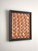 11x14 Vegetable-Tanned Leather Fan Pattern Wall Art | Sculptures by Leather Spring Studio