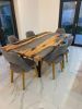 Epoxy Dining Table - Resin Dining Table - Olive Epoxy Table | Tables by Tinella Collection. Item composed of wood and synthetic in contemporary or art deco style