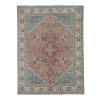 Vintage Unusual Faded Turkish Oushak Rug - Dining Room | Area Rug in Rugs by Vintage Pillows Store. Item composed of cotton and fiber