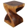 Haussmann® Wood Twist End Table 15 x 15 x 20 in H Cherry Oil | Tables by Haussmann®