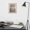Framed Paper Print - Tunnel of Illusion - Geometric Op Art | Work by Eman's Gallery