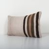 Anatolian Lumbar Striped Kilim Pillow Cover, Hemp Organic Cu | Cushion in Pillows by Vintage Pillows Store