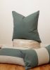 Teal Matelasse with Wool Decorative Lumbar Pillow 14x22 | Pillows by Vantage Design