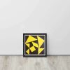 Framed Print - Golden Fracture - Geometric Minimalist | Work by Eman's Gallery