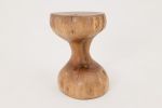 Walnut Solid Wood Sculptural Side Table, Original Contemporary Design | Tables by Logniture