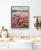 Pink Flower Field | Oil And Acrylic Painting in Paintings by Checa Art. Item made of canvas