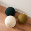 Off-White Nubby 10" Ball Pillow | Pillows by Vantage Design