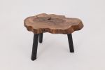 Logniture, Rustic Sculptural Coffee Table, Walnut & Burnt Black Oak, Unique | Tables by Logniture