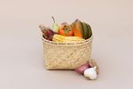 Storage Organizer with Rattan Rim | Storage Bin in Storage by NEEPA HUT. Item composed of wood