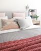 Pink Vessi Handwoven Wool Decorative Throw Pillow Cover | Cushion in Pillows by Mumo Toronto. Item composed of fabric
