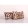 Set Anatolian Lumbar Rug Pillow, Ethnic Pillow Cover, Pair W | Cushion in Pillows by Vintage Pillows Store