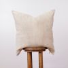 Taupe & Cream Woven Geometric with Vintage Army Fabric 22x22 | Pillow in Pillows by Vantage Design