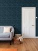 Water - Black on Blue - Medium Wallpaper Print | Wall Treatments by Sean Martorana. Item composed of paper