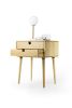 Mid Century Modern Solid Oak Nightstand with Double Drawers | Storage by Manuel Barrera Habitables. Item made of oak wood