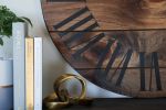 Large Wall Clock, Farmhouse style, Solid Pine stained dark | Decorative Objects by Hazel Oak Farms. Item composed of walnut