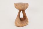 Walnut Solid Wood Sculptural Side Table, Original Contemporary Design | Tables by Logniture