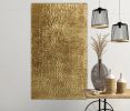 Gold wall art canvas golden 3d hand textured gold metal | Oil And Acrylic Painting in Paintings by Berez Art. Item composed of canvas in minimalism or contemporary style