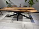 Custom Epoxy River Resin Dining Table, Epoxy Table | Tables by Tinella Collection. Item composed of walnut & synthetic compatible with contemporary and art deco style