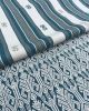 Celestial Handwoven Stripe Fabric | Linens & Bedding by Routes Interiors. Item made of cotton works with boho & eclectic & maximalism style
