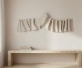 Modern 3D Textured Wall Art – Sculptural Plaster Painting – Handmade Folded Fabric  – Designers Choice | Wall Sculpture in Wall Hangings by Vaiva Art Atelier
