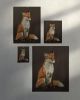 Earthy Woodland Fox Art Print, Sitting Wall Art, Rustic Home Decor | Prints by The Ugly Cat Studio