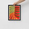 Framed Print - No Brake Zone - Op Art Geometric Motion | Work by Eman's Gallery
