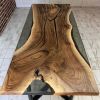 Smoke Epoxy Custom Resin Table | Dining Table in Tables by Ironscustomwood. Item composed of walnut