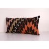 Turkish Extra Long Bedding Rug Pillow, Turkish Long Kilim Pi | Cushion in Pillows by Vintage Pillows Store