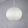 Sphere pendant - origami lamp, paper lamp, modern pendant | Pendants by Studio Pleat. Item made of paper works with minimalism & mid century modern style